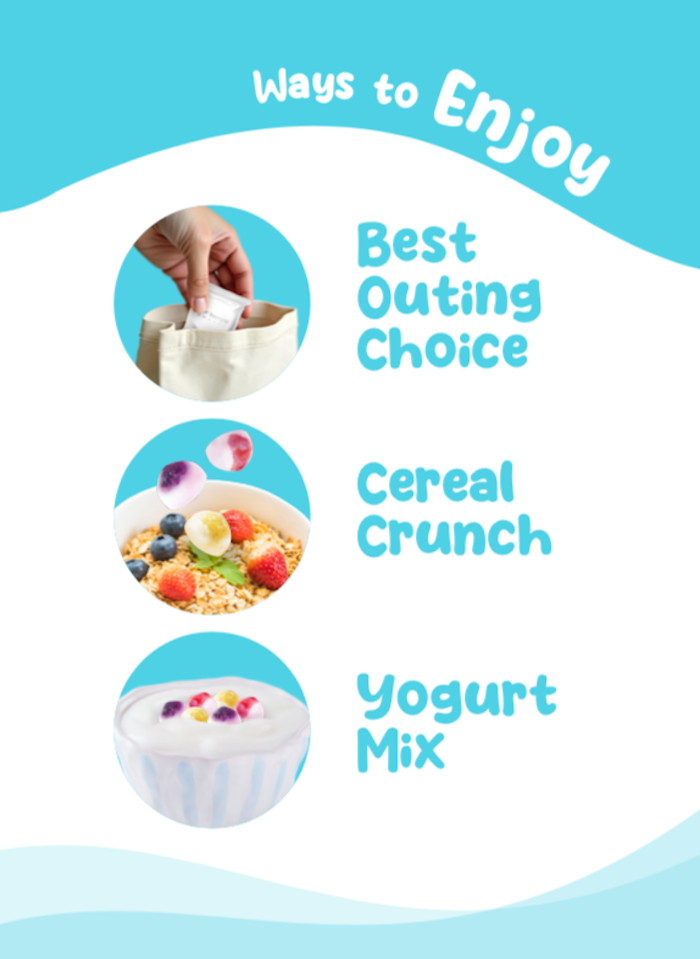 (Halal Indonesia) Hanya Freeze Dried Yogurt ball with fruits (6g x 5packs) 宝宝健康乳酪益菌零食